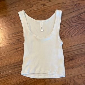 Skims Cotton Rib Tank in Bone